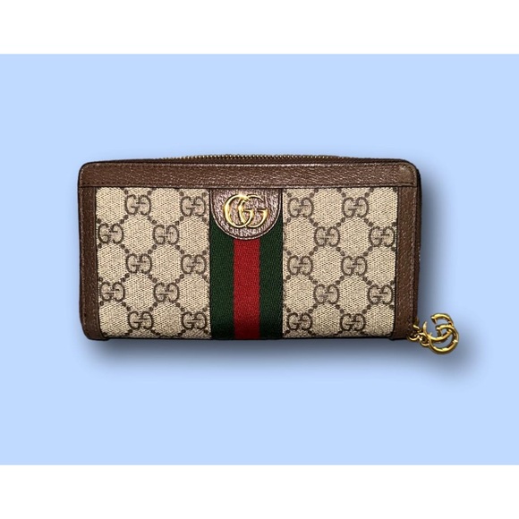 Gucci Handbags - Authentic OPHIDIA GG SUPREME ZIP AROUND WALLET